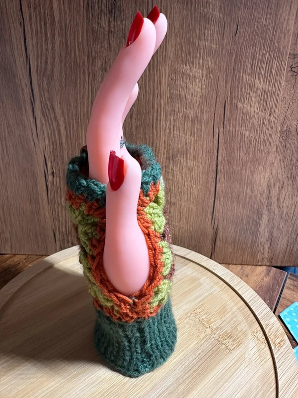 KnitKit Hand-Crocheted Granny Square Fingerless Gloves